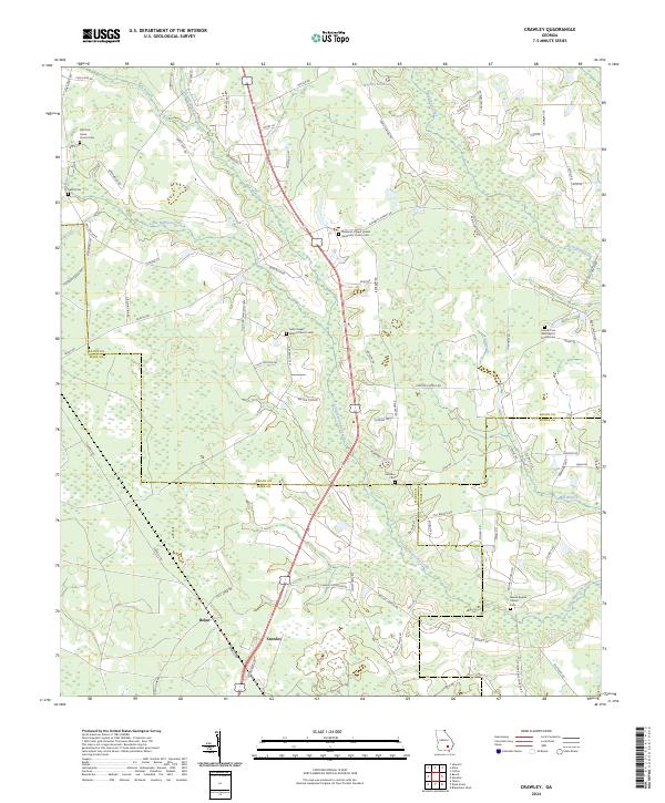 USGS Topographic Map – Crawley