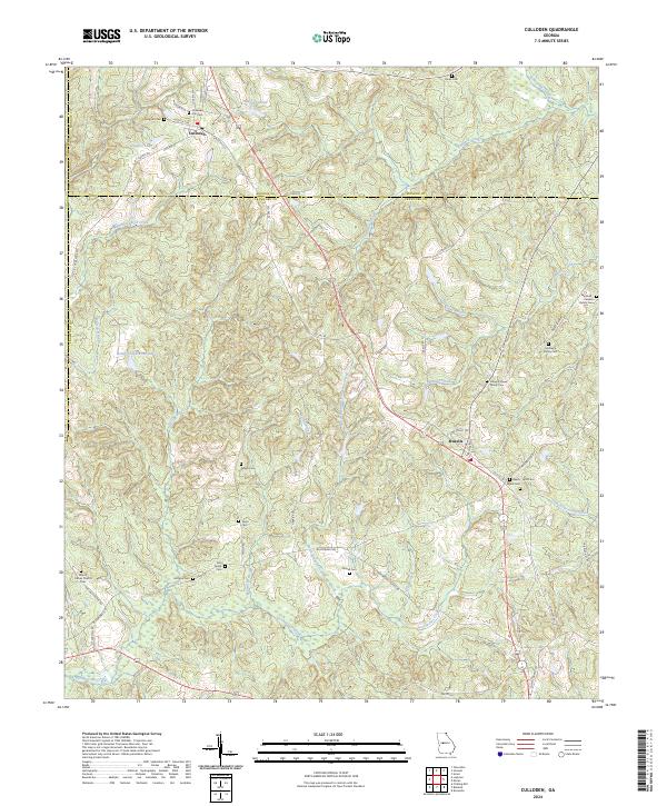 USGS Topographic Map – Culloden