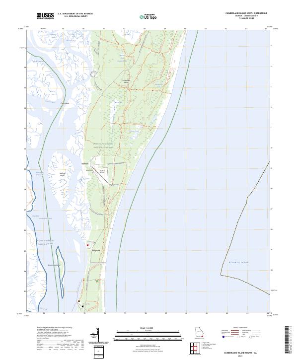 USGS Topographic Map – Cumberland Island South