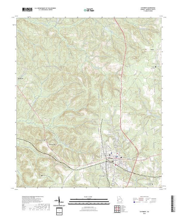 USGS Topographic Map – Cuthbert