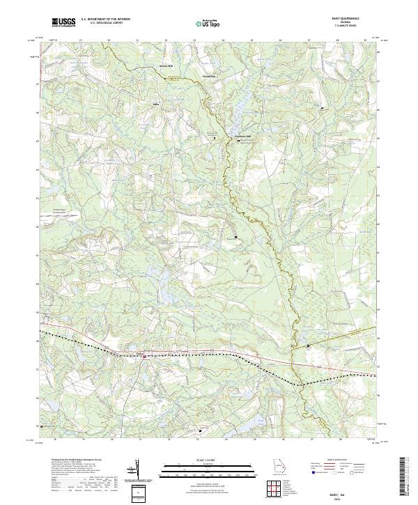 USGS Topographic Map – Daisy