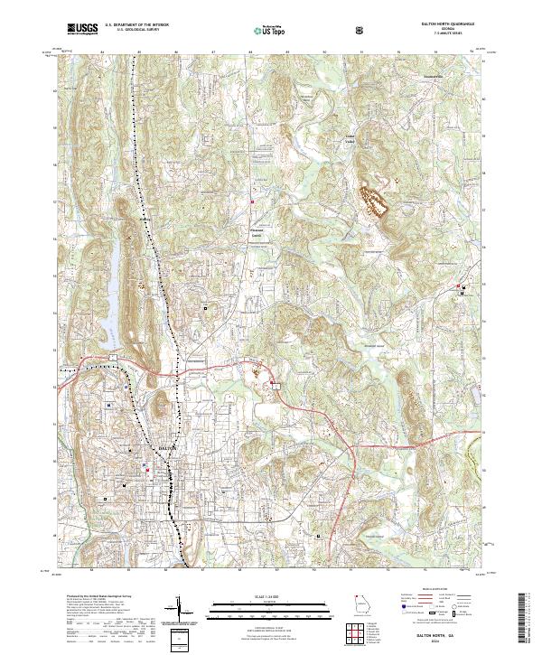USGS Topographic Map – Dalton North