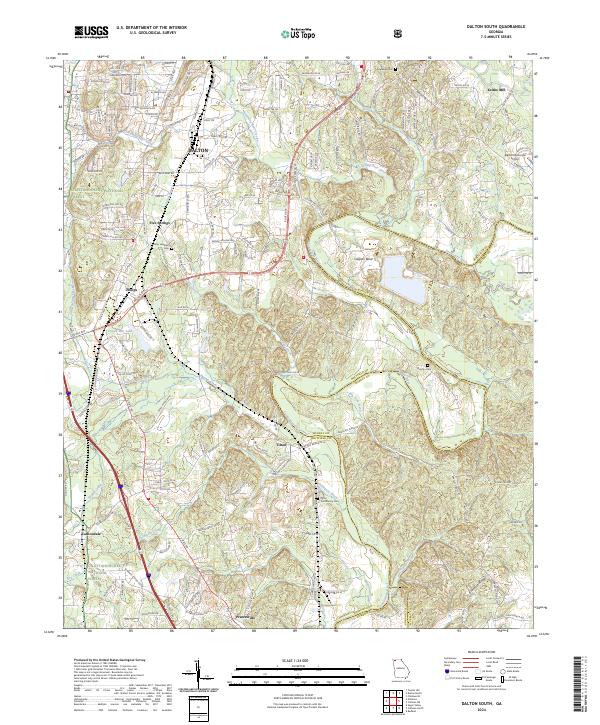 USGS Topographic Map – Dalton South