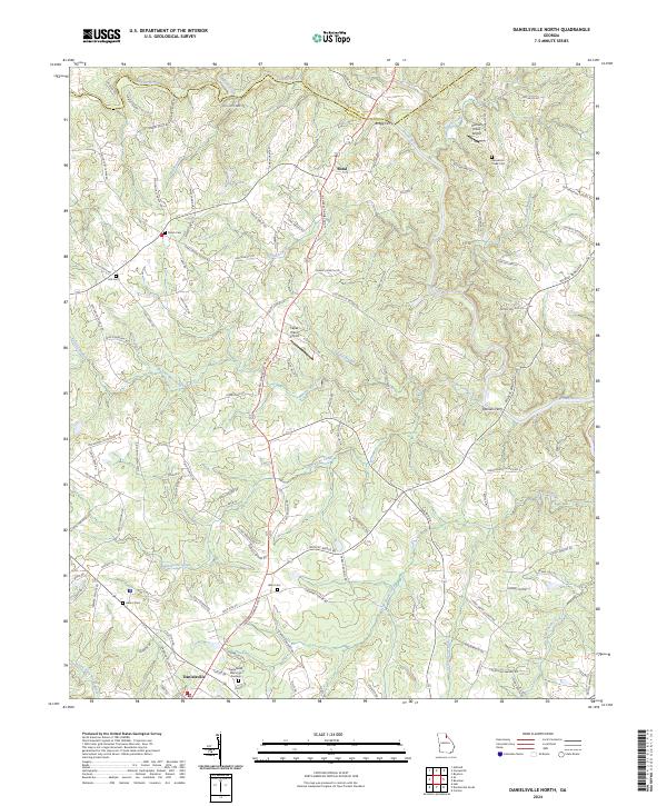 USGS Topographic Map – Danielsville North