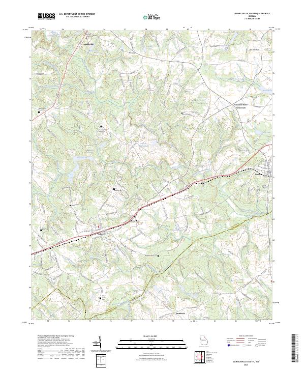 USGS Topographic Map – Danielsville South