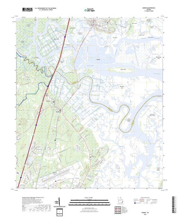USGS Topographic Map – Darien