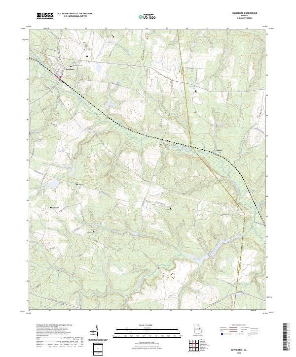 USGS Topographic Map – Davisboro