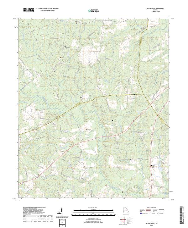 USGS Topographic Map – Davisboro SE