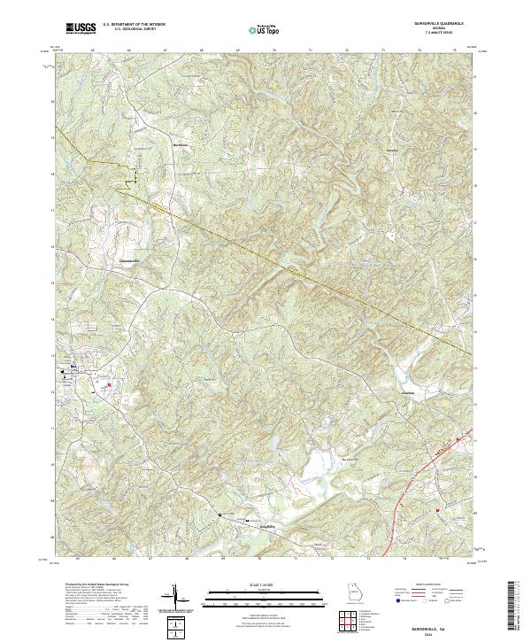 USGS Topographic Map – Dawsonville