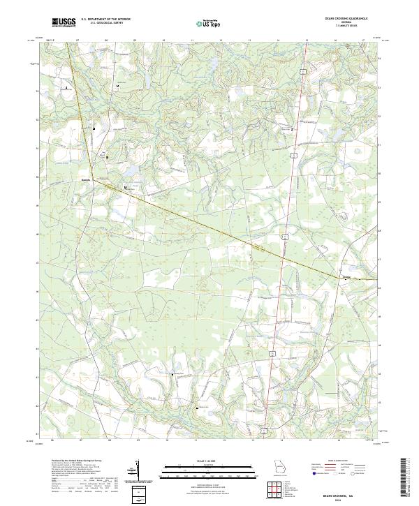 USGS Topographic Map – Deans Crossing