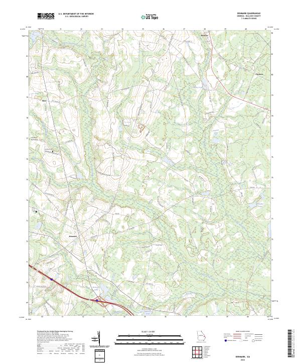 USGS Topographic Map – Denmark