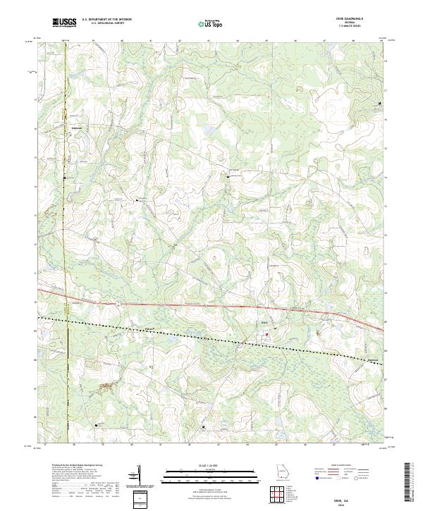 USGS Topographic Map – Dixie