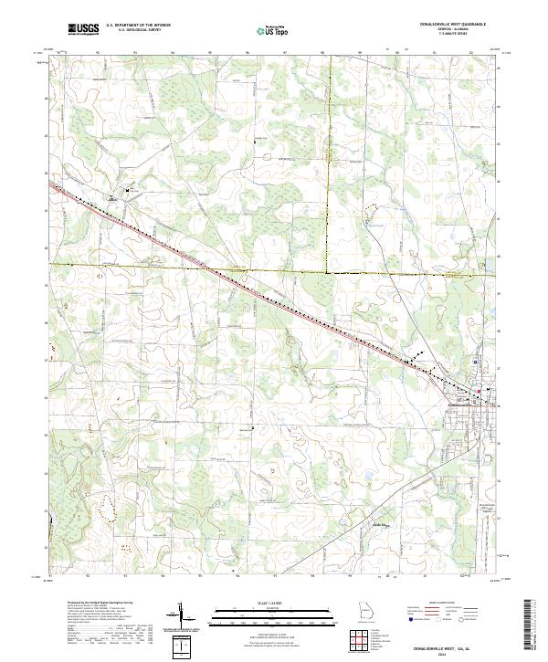 USGS Topographic Map – Donalsonville West