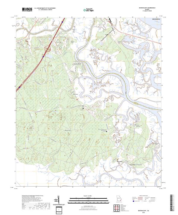 USGS Topographic Map – Dover Bluff