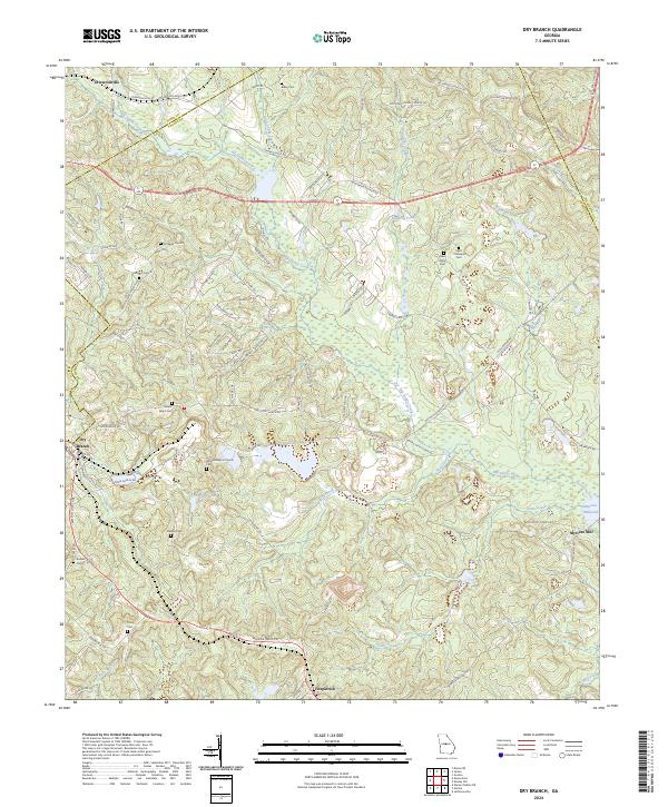 USGS Topographic Map – Dry Branch