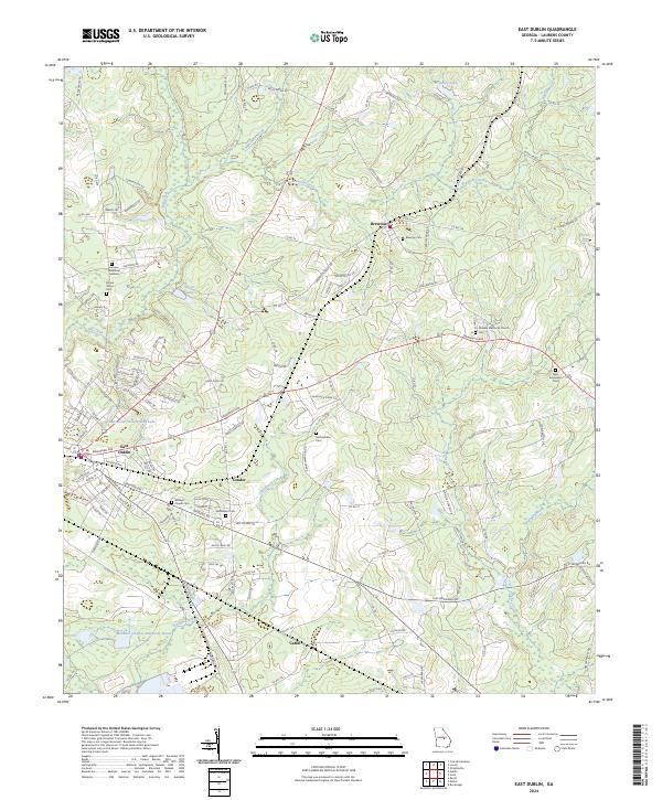 USGS Topographic Map – East Dublin