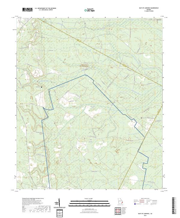 2024 Map of East of Ludowici, 2024 Print