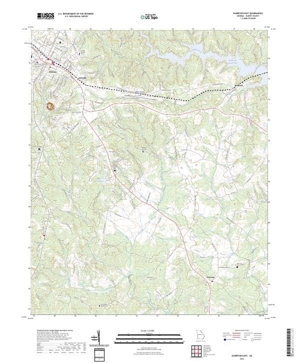 USGS Topographic Map – Elberton East