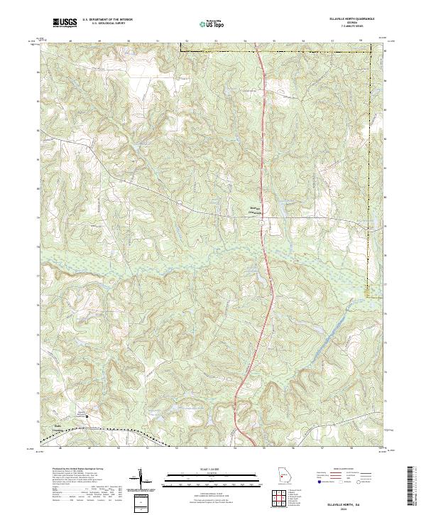 USGS Topographic Map – Ellaville North