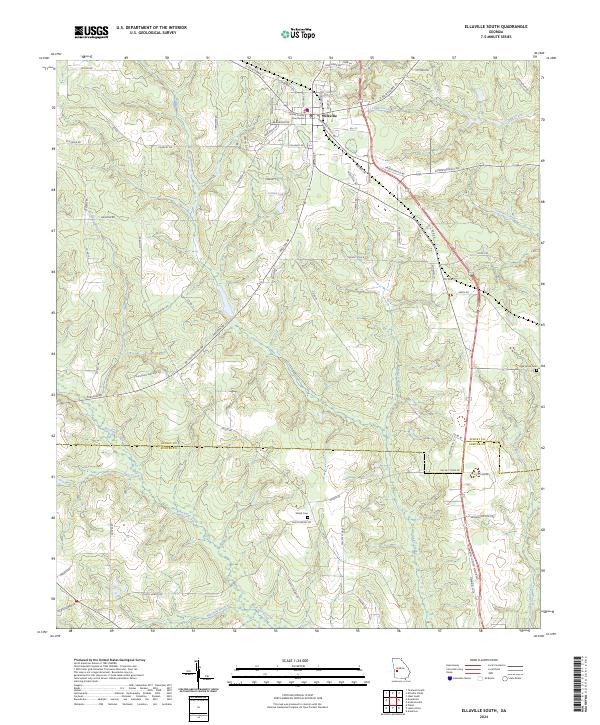 USGS Topographic Map – Ellaville South