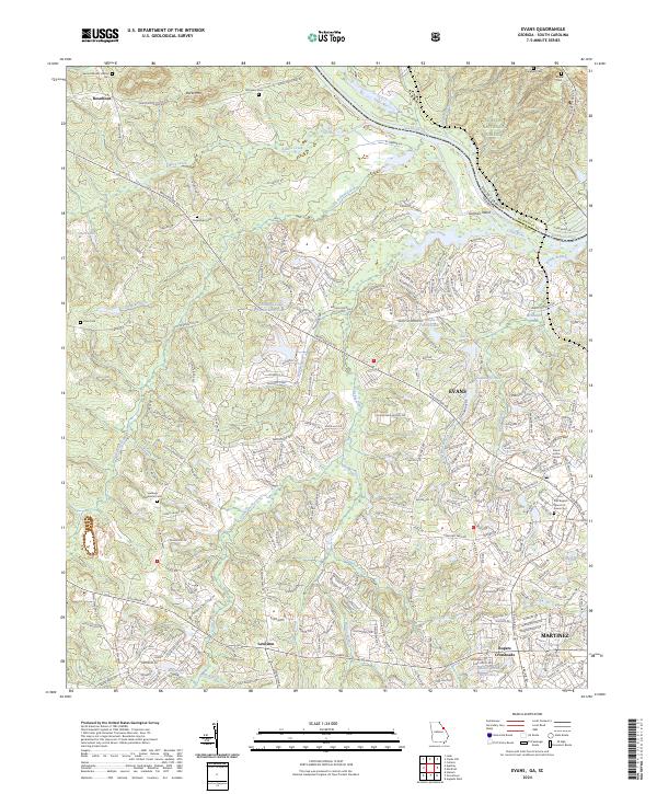 USGS Topographic Map – Evans