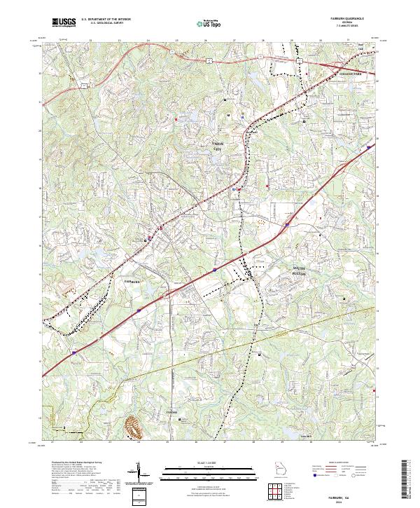 USGS Topographic Map – Fairburn