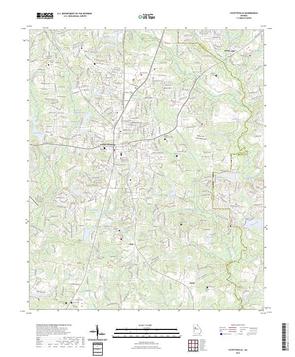 USGS Topographic Map – Fayetteville
