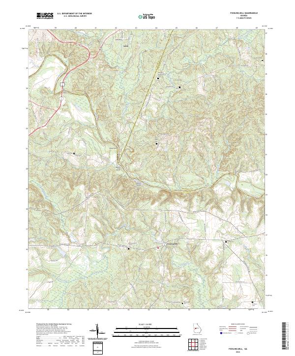 USGS Topographic Map – Fickling Mill