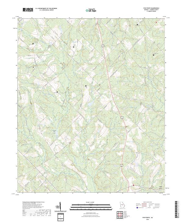 USGS Topographic Map – Five Points