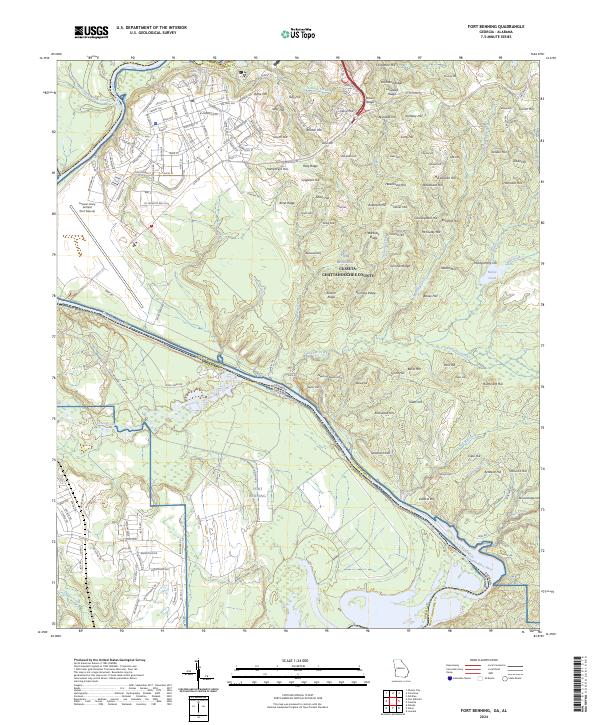 USGS Topographic Map – Fort Benning