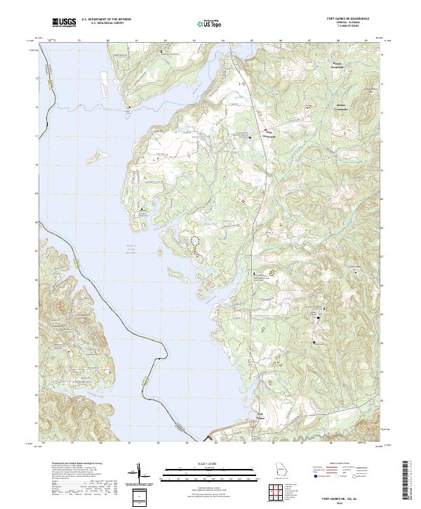 USGS Topographic Map – Fort Gaines NE