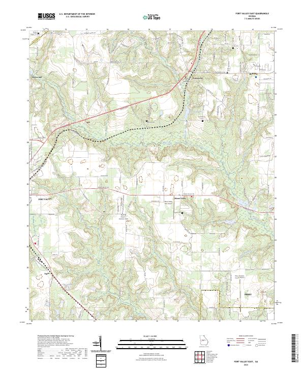 USGS Topographic Map – Fort Valley East