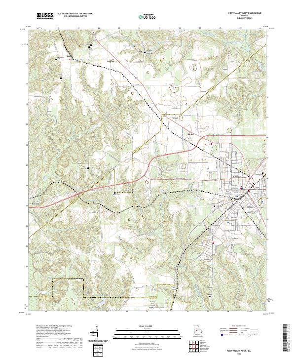 USGS Topographic Map – Fort Valley West
