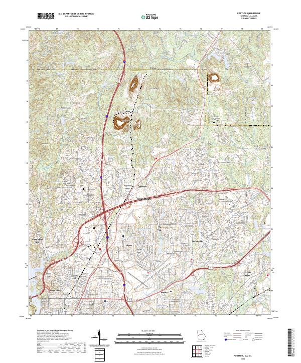 USGS Topographic Map – Fortson