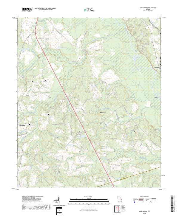 USGS Topographic Map – Four Points
