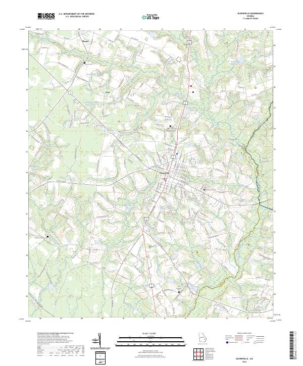 USGS Topographic Map – Glennville