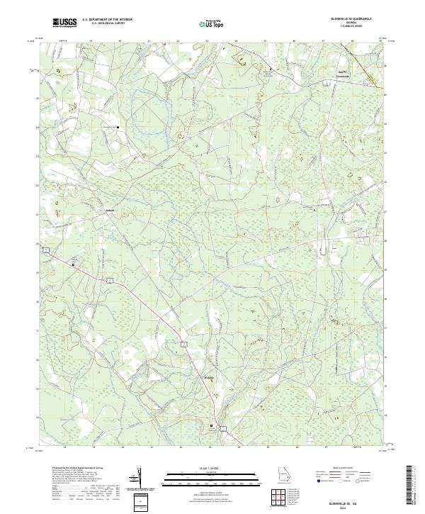 USGS Topographic Map – Glennville SE