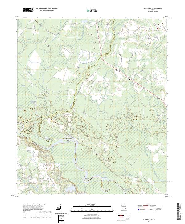USGS Topographic Map – Glennville SW