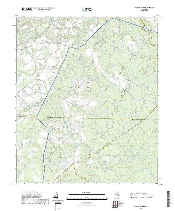 USGS Topographic Map – Glissons Millpond