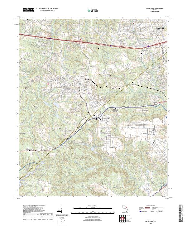 USGS Topographic Map – Grovetown