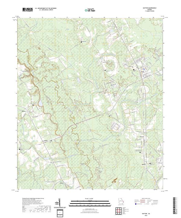 USGS Topographic Map – Guyton