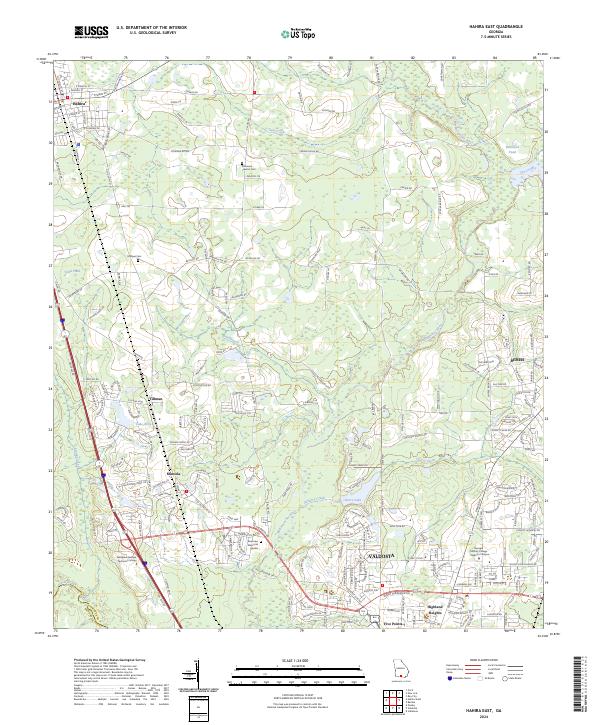 USGS Topographic Map – Hahira East