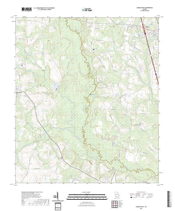 USGS Topographic Map – Hahira West