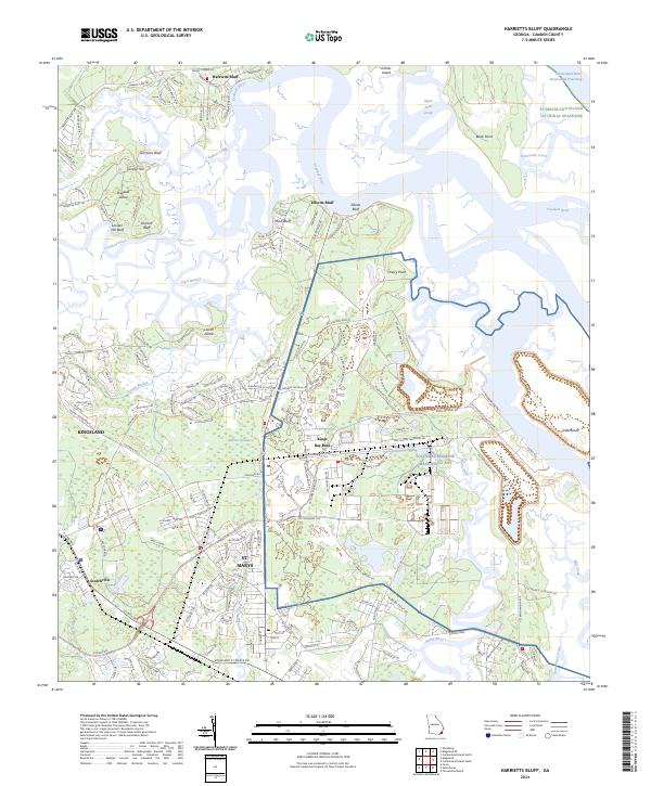 USGS Topographic Map – Harrietts Bluff