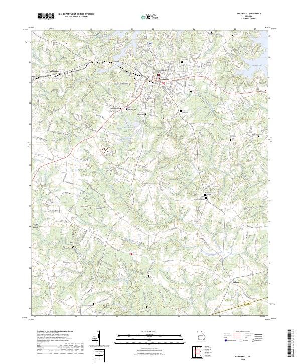 USGS Topographic Map – Hartwell