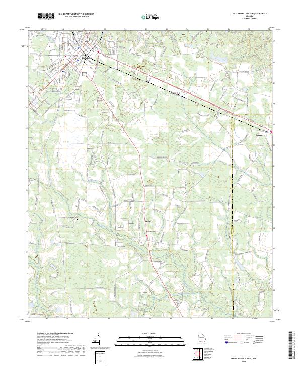 USGS Topographic Map – Hazlehurst South