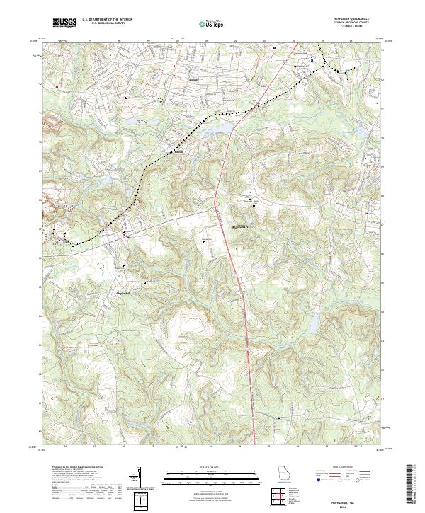 USGS Topographic Map – Hephzibah
