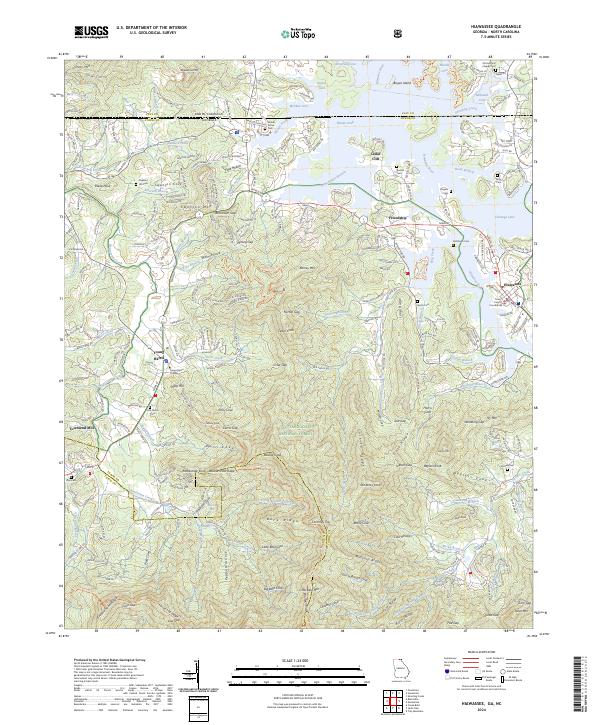 USGS Topographic Map – Hiawassee