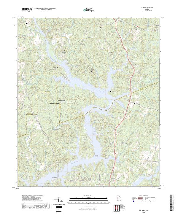 USGS Topographic Map – Hillcrest