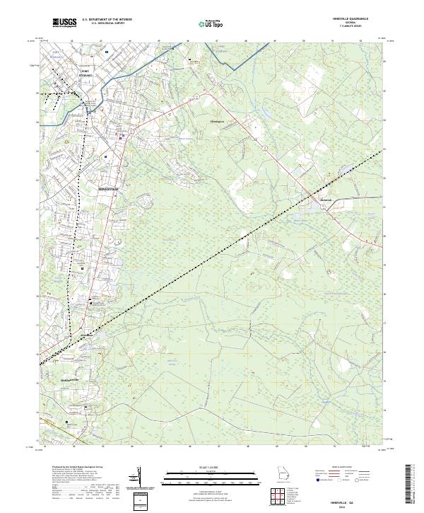 USGS Topographic Map – Hinesville